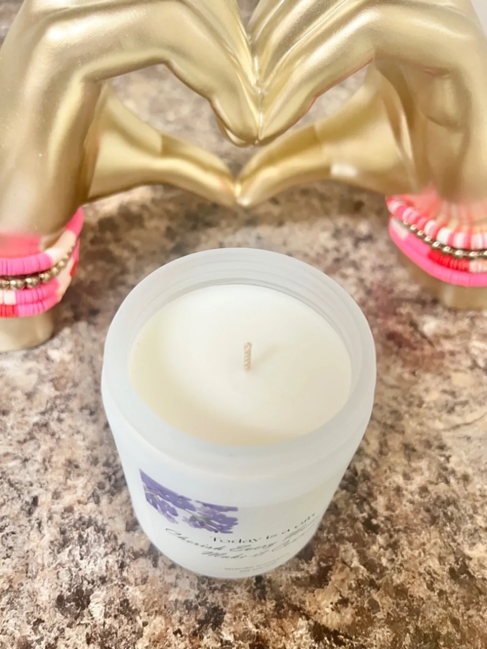 Inspirational Lavender Eucalyptus Soy Wax Candle 7 Oz.